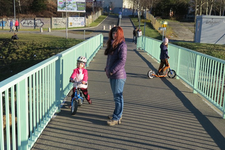 S maminkou na Papírenské lávce 