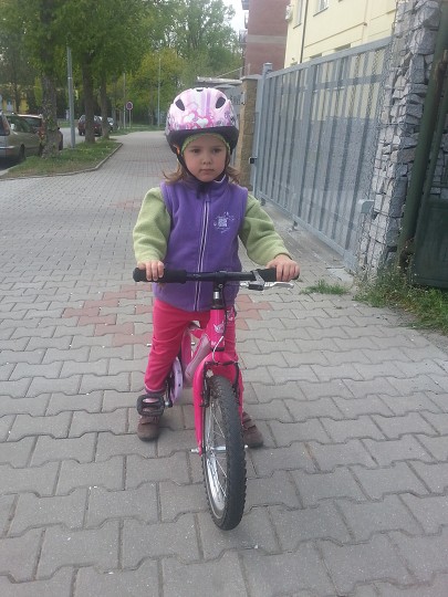 Poprvé na šlapacím kole  